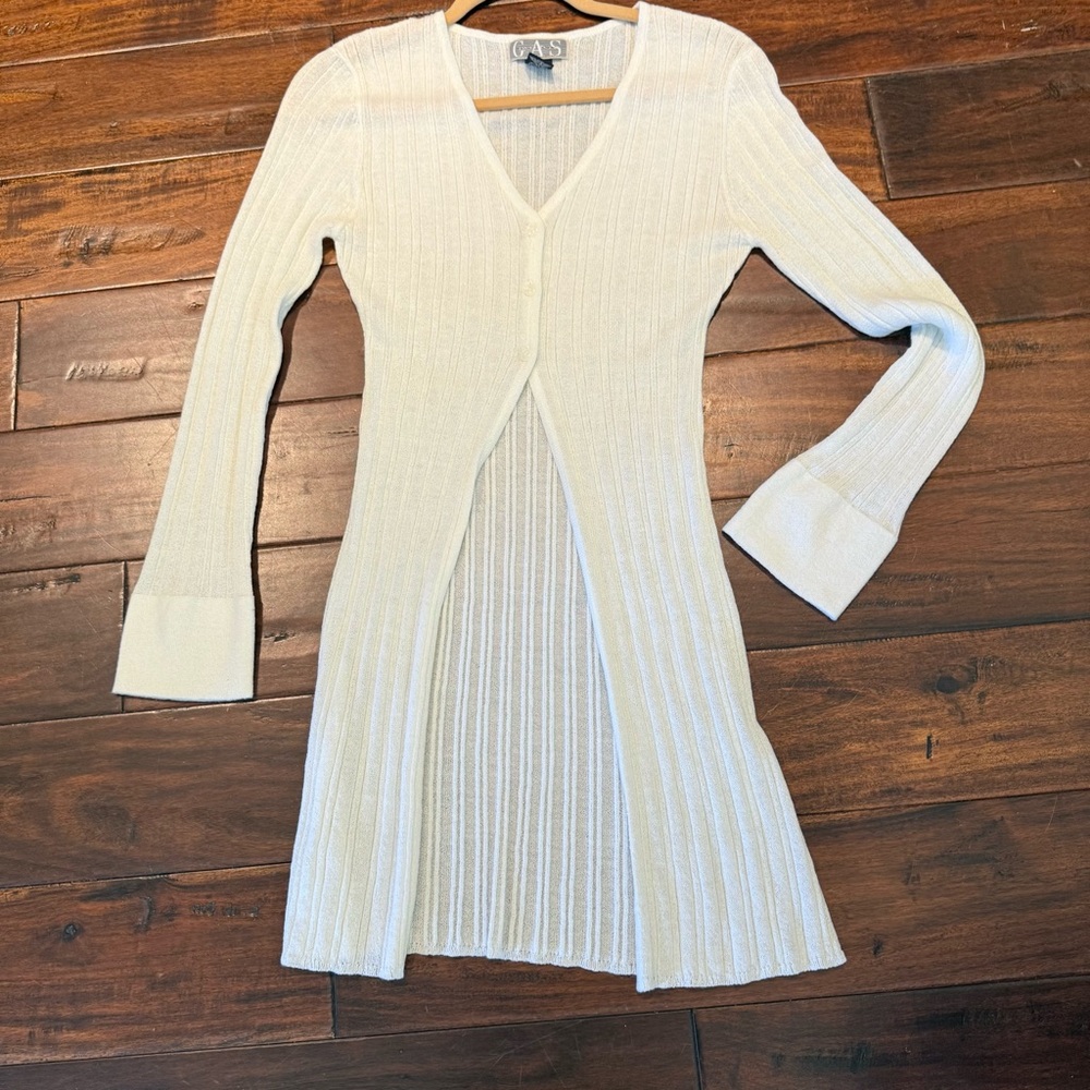 G A S sweater cardigan L off white